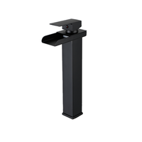 Matte Black Square Tall Basin Mixer - 10021B